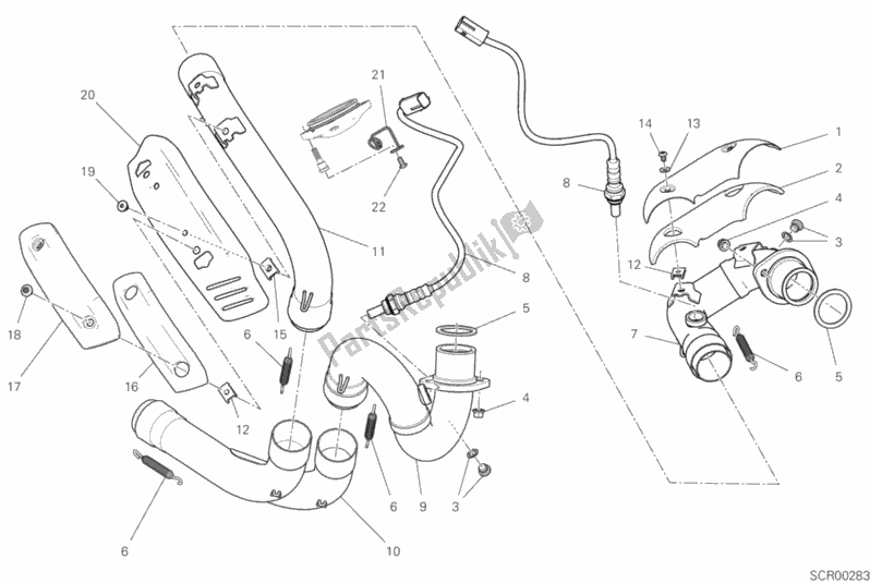 Wszystkie części do Rura Wydechowa Kpl Ducati Scrambler Icon Thailand 803 2020